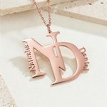 Personalisierte doppelte Initialen Namen Halskette Zierliche Schmuck Hochzeit Geburtstag Jahrestag Muttertag Geschenk für Frauen