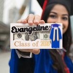 Personalized Graduation Gown Grad Cap Design Wooden Money Holder with Name and Year Graduation Gift for Class of 2026 Graduates