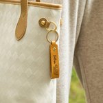 Personalized Graduation Leather Keychain Bag Charm with Year and Name Class of 2026 Graduation Gift for Graduates