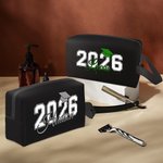 Personalized Graduation Hat Large Capacity Toiletry Bag with Year and Colourful Name Travel Accessories Class of 2026 Gift for Men