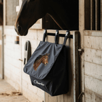 Personalized Horse Photo Waterproof Large Capacity Hanging Horse Blanket Bag with Name Equestrian Birthday Gift for Horse Lovers