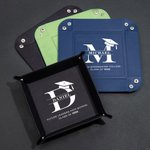 Personalized Graduation Cap Initial Name PU Leather Valet Tray with Date and School Name College Graduation Birthday Gift for Graduates