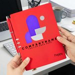 Personalised Company Logo PU Leather Notebook Pen Set with Name and Slogan Anniversary Promotion Gift for Employee