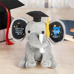 Personalisierte Elefant Keepsake Spielzeug mit anfänglichen Namen Jahr Klasse von 2026 Schule Grad Geschenk für Absolventen