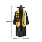 Personalized Graduation Gown with Ribbon Design Acrylic Christmas Ornament with Text Graduation Christmas Tree Decor Gift for 2026 Graduates