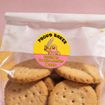 Personalised Biscuit Monster Bread Monster Cute Biscuit Sticker with Name Bakery Birthday Gift for Cake Shop Baker