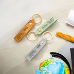 Personalized Graduation Leather Keychain Bag Charm with Year and Name Class of 2026 Graduation Gift for Graduates