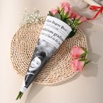 Personalised Graduation Newspaper Vintage Wrapping Paper with Text and Photo for Flower Bouquet Graduation Gift for High School College Graduates