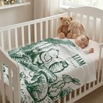 Personalized Vintage Classic Winnie the Pooh Friends Sketch Soft Throw Blanket with Name Baby Shower Birthday Gift for Newborns Toddlers Babies