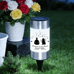 Personalised Angel Wing Character Pet Silhouette Solar Garden Light with Name and Year Garden Decor Memorial Sympathy Gift for Family Pet Owner