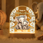 Personlig söt Daisy Animal Akryl nattlampa med namn och träbas rumsinredning Födelsedag Mors dag present till mamma Baby