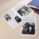 Personalised Graduation Newspaper Vintage Wrapping Paper with Text and Photo for Flower Bouquet Graduation Gift for High School College Graduates