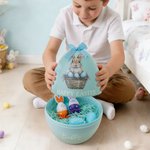 Oeuf de Pâques géant avec nom Cadeau de fête de Pâques pour la famille et les enfants