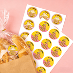 Personalised Biscuit Monster Bread Monster Cute Biscuit Sticker with Name Bakery Birthday Gift for Cake Shop Baker