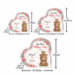 Personalized Cute Parent-Child Animal Heart Acrylic Plaque with Name and Year Home Decor Mother's Day Birthday Gift for New Mom