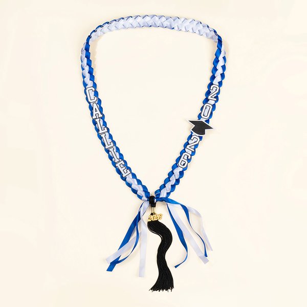 Personalizada hecha a mano Trenza de Graduación Lei Cinta de Honor con Nombre Clase de 2026 Ceremonia de Graduación Regalo para Graduados