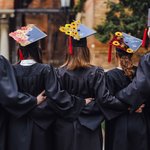 Personalized Class of 2026 Handmade Glitter Floral and Beads Grad Cap Decor with Text Gift for Graduates