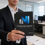 Personalised Company Logo PU Leather Notebook Pen Set with Name and Slogan Anniversary Promotion Gift for Employee