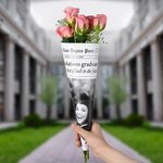 Personalised Graduation Newspaper Vintage Wrapping Paper with Text and Photo for Flower Bouquet Graduation Gift for High School College Graduates