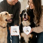 Personalized Watercolor Pet Photos Ceramic Trinket Jewelry Dish Daily Use Engagement Party Anniversary Gift for Newlyweds Pampered Family