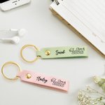 Personalized Graduation Leather Keychain Bag Charm with Year and Name Class of 2026 Graduation Gift for Graduates