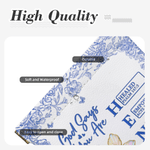 Personalized God Says I Am Birth Flower PU Leather Rosary Pouch with Name Daily Storage Mother's Day Gift for Christian Mother