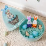 Oeuf de Pâques géant avec nom Cadeau de fête de Pâques pour la famille et les enfants