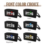 Personalized Graduation Hat Large Capacity Toiletry Bag with Year and Colourful Name Travel Accessories Class of 2026 Gift for Men