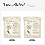 Personalized God Says I Am Birth Flower PU Leather Rosary Pouch with Name Daily Storage Mother's Day Gift for Christian Mother