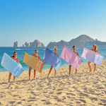 Personalized Gradient Stripes Quick Dry Oversized Microfiber Beach Towel with Name Summer Vacation Travel Use Birthday Gift for Family Friends