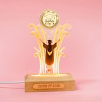 Personalized Graduation LED Night Light with Wood Base Souvenir Ornament Gift for College or High School Graduates