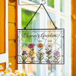 Personalized Birth Flower Sun Catcher Acrylic Ornament with Name  Window Decoration Mother's Day Birthday Gift for Mom Grandma