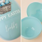 Oeuf de Pâques géant avec nom Cadeau de fête de Pâques pour la famille et les enfants