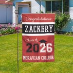 Personalized Double-sided Graduation Garden Flag with Name and Class of 2026 Multicolor Yard Porch Decoration Gift for Graduates Seniors