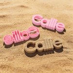 Personalised Multi-color Name 3D Printed Sand Mold 1-7 Letters Beach Vacation Essentials Play Birthday Gift for Family Kids