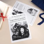 Personalised Graduation Newspaper Vintage Wrapping Paper with Text and Photo for Flower Bouquet Graduation Gift for High School College Graduates