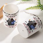 Personlig snygg leopardtryck mor-dotter tecknad keramisk blomkruka med namn Mors dag födelsedagspresent till mamma dotter