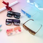 Personalized Graduation Cap Class of 2026 Gradient Square Sunglasses with Year and Name Party Favor Graduation Ceremony Gift for Graduates Friends