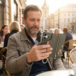 Personalized Cute Highland Cow Flower PU Leather Flip Wallet Phone Case with Name RFID Blocking Card Holder Mother's Day Birthday Gift for Women