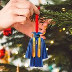 Personalized Graduation Gown Shape Ribbon Acrylic Ornament with Name and Text Christmas Tree Decor Class Of 2026 Graduation Gift for Graduates