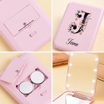 Gepersonaliseerde stijlvolle LED make-up spiegel met naam voor dagelijks gebruik Verjaardagscadeau voor vrouwen make-up liefhebbers
