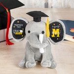 Personalisierte Elefant Keepsake Spielzeug mit anfänglichen Namen Jahr Klasse von 2026 Schule Grad Geschenk für Absolventen
