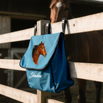 Personalized Horse Photo Waterproof Large Capacity Hanging Horse Blanket Bag with Name Equestrian Birthday Gift for Horse Lovers