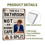 Personalized Funny This Is A Bathroom Retro Style Metal Sign with Photo Bathroom Wall Decor Birthday Housewarming Gift for Family Friends