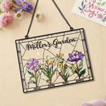 Personalized Birth Flower Sun Catcher Acrylic Ornament with Name  Window Decoration Mother's Day Birthday Gift for Mom Grandma