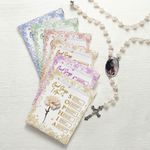 Personalized God Says I Am Birth Flower PU Leather Rosary Pouch with Name Daily Storage Mother's Day Gift for Christian Mother