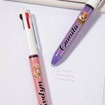 Personalized Highland Cow Retractable Glitter Ballpoint 3-In-1 Pen with Name Back to School Birthday Gift for Students