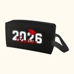 Personalized Graduation Hat Large Capacity Toiletry Bag with Year and Colourful Name Travel Accessories Class of 2026 Gift for Men