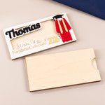 Personalized Graduation Gown Grad Cap Design Wooden Money Holder with Name and Year Graduation Gift for Class of 2026 Graduates