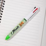 Personalized Highland Cow Retractable Glitter Ballpoint 3-In-1 Pen with Name Back to School Birthday Gift for Students